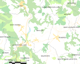 Mapa obce Beaulieu