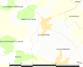 Poziția localității Jouy-lès-Reims