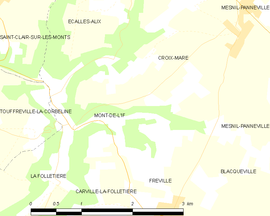 Mapa obce Mont-de-l’If