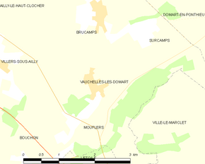 Poziția localității Vauchelles-lès-Domart