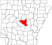 Map of Arkansas highlighting Pulaski County.svg