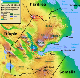 Gibuti - Mappa