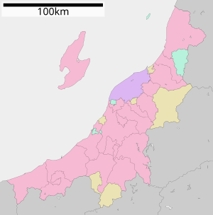 新潟縣行政區劃在新潟县的位置
