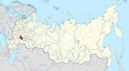 Pensa oblasts beliggenhed i Rusland