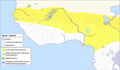 Map of livelihood distributions in 600 BCE Western Africa