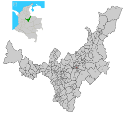 Vị trí của đô thị và thị xã Firavitoba in the Boyacá Department of Colombia.