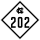 North Carolina Highway 202 marker