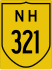 National Highway 321 marker