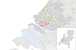 Locatie van de gemeente Nissewaard (gemeentegrenzen CBS 2016)