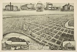 A map of Wichita Falls in 1890