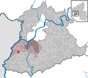 Poziția ortsgemeinde Onsdorf pe harta districtului Trier-Saarburg