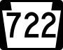 Pennsylvania Route 722 marker