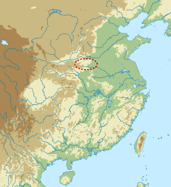 Peiligang kültürü'in yayılımını gösteren harita.