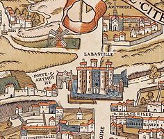 La Bastille sur le plan de Truschet et Hoyau (vers 1550).