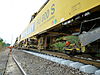 A Plasser & Theurer type RU 800 S renewal machine on the Szombathely–Szentgotthárd railway line, Hungary, in 2010