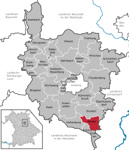 Läget för Rieden i Landkreis Amberg-Sulzbach
