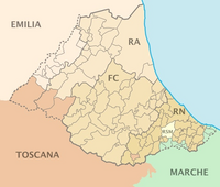 Romagna közigazgatási beosztása (2021)