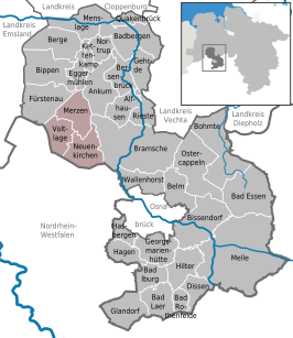 Kaart van Samtgemeinde Neuenkirchen