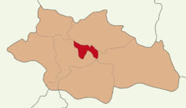Map showing Tillo District in Siirt Province