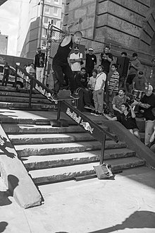 Simon Vasquez nails a lipslide at LES skatepark.jpg