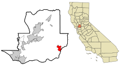 Расположение в округе Солано и штате Калифорния