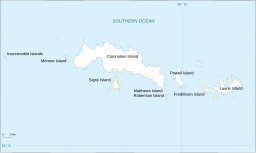 Location of the lake in the South Orkney Islands.