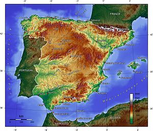 Spain topography