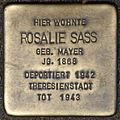 Stolperstein für Rosalie Sass (Elsaßstraße 59)