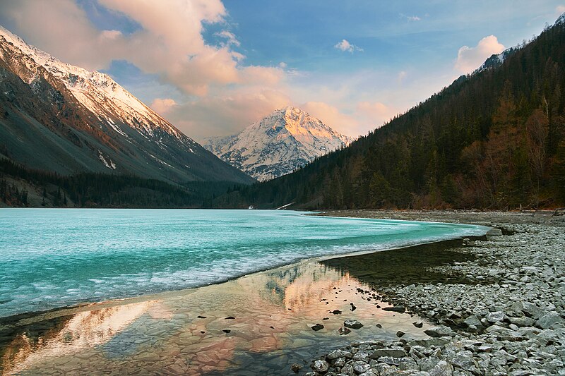 Файл:Sunset at Kucherla lake.jpg