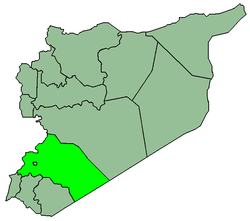 Peta Suriah dengan Rif-dimasyq yang diarsir