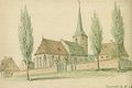 Historic drawing of the church St. Maria Magdalena