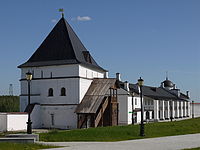 The East Square Tower and the Bishop's Stable.JPG