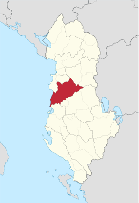 Localisation de Tirana en Albanie