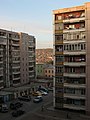 A concrete apartment building in Ulaanbaatar, Mongolia