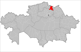 Distretto di Uälihanov – Localizzazione