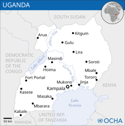 Location of Uganda