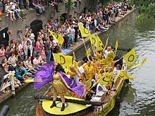 Intersex activists on a boat at Utrecht Canal Pride in the Netherlands on 16 June 2018 Utrechtpride-intersexboat.jpg