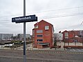 Stationsskilt overfor Vallensbæk Rådhus.