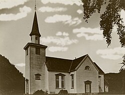 View of Vigmostad Church in the early 1900s