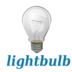 English: Lightbulb. Linguistic teaching tool