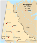 Distribution des huit municipalités du Yukon par type.