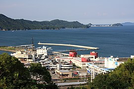 日和山から見た佐田浜（2010年）