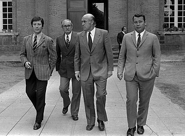 Just Fontaine aux côtés de Lucien Leduc, Mario Zatelli et Pierre Danos, lors du procès à Toulouse de René Vignal en 1971.