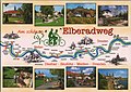 Ansichtskarte mit dem Elbradweg zwischen Seußlitz und Dresden-Blasewitz