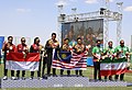 Compound men team medal ceremony