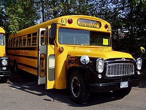 1961 Thomas International school bus. Photo co...