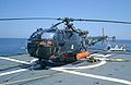 Alouette III de la Armada francesa en la fragata La Motte-Picquet