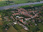 Vy över staden och floden Elbe