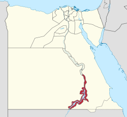 Peta Kegubernuran Aswan di Mesir