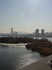 Bamseom with Yeouido in the background